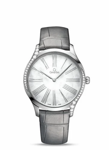 Omega De Ville Trésor 39 Stainless Steel / MOP - Roman / Alligator 428.18.39.60.05.001 (42818396005001)